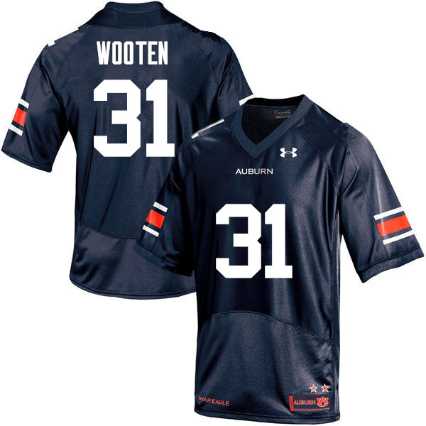 Auburn Tigers Men's Chandler Wooten #17 Navy Under Armour Stitched College NCAA Authentic Football Jersey BWD0074OL